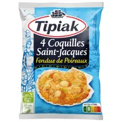 Coquilles St-Jacques fondue de poireaux TIPIAK