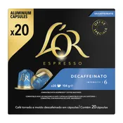 Café capsules Compatibles Nespresso decaffeinato intensité 6 L'OR