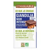 Tablette de chocolat noir 55% gianduja intense Haïti Bio  ETHIQUABLE