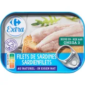 Filets de sardines au naturel CARREFOUR EXTRA