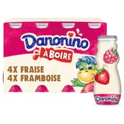 Yaourt à boire aux fruits fraise framboise DANONINO