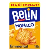 Biscuits apéritifs crackers à l'emmental Monaco BELIN