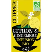 Infusion bio citron/gingembre CLIPPER