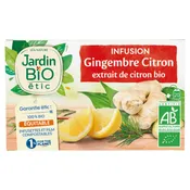Infusion gingembre citron Bio JARDIN BIO ETIC