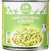 Haricots verts & beurre coupés CARREFOUR CLASSIC'