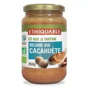 Beurre de cacahuètes sans huile de palme Bio ETHIQUABLE