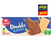 Biscuits gaufrettes lait chocolat CARREFOUR SENSATION