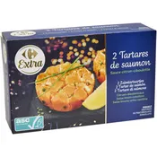 Tartares de saumon sauce citron-ciboulette CARREFOUR EXTRA