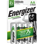 Piles rechargeables Universal AA/HR6 1300mAh ENERGIZER