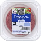 Steak haché pur bœuf 5% MG CARREFOUR
