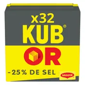 Bouillon  en cubes -25% de sel KUB OR