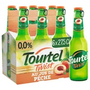 Bière Sans Alcool Aromatisée au jus de Pêche 00% TOURTEL TWIST