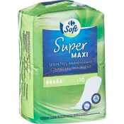 Serviettes hygiéniques Super Maxi CARREFOUR SOFT