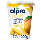 Dessert végétal à la mangue base soja sans sucres ajoutés ALPRO
