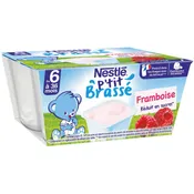 Desserts bébé 6+ mois framboise p'tit brassé NESTLE