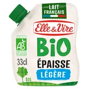 Crème  fraiche épaisse légère 12% MG Bio ELLE & VIRE