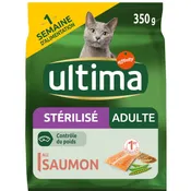 Croquettes pour chat Adulte stérilisé au saumon ULTIMA