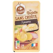Fromage en Tranches à Raclette 3 Poivres Sans Croûte CARREFOUR