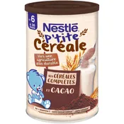 Lait bébé dès 6 moisaux Céréales complètes & Cacao  P'TITE CEREALE