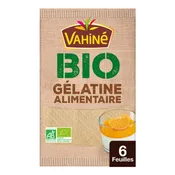 Gélatine alimentaire en feuilles bio VAHINE