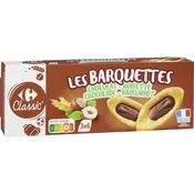 Biscuits barquettes choco noisette CARREFOUR CLASSIC'