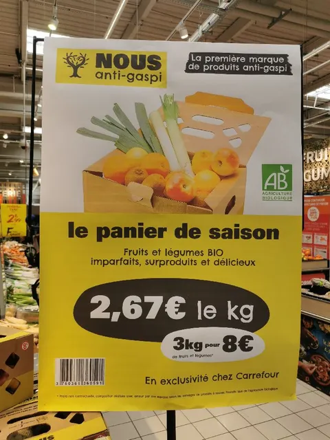 Marque "Nous anti gaspi"  présente chez Carrefour !