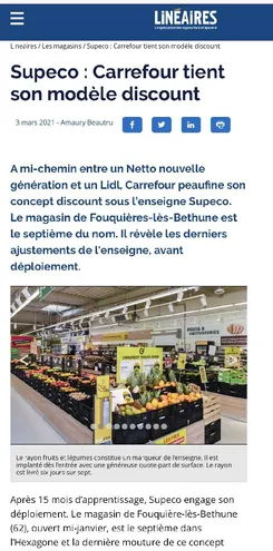 Nouveau concept de magasin Carrefour