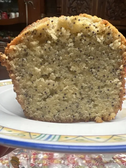 Cake citron yuzu pavot