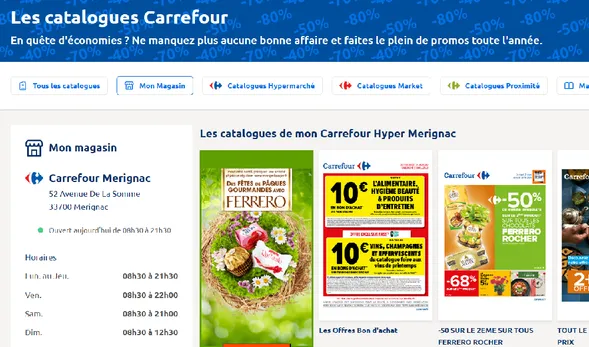 Mise à jour Site Carrefour / Les catalogues Carrefour