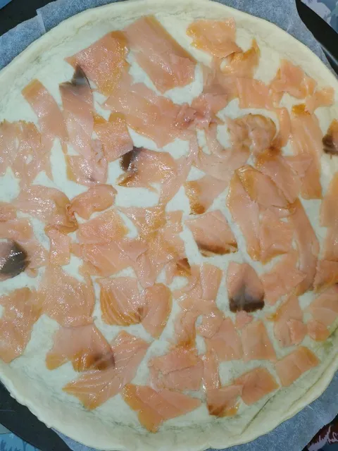 Quiche saumon fumé (anti gaspi) courgettes roquefort - 4