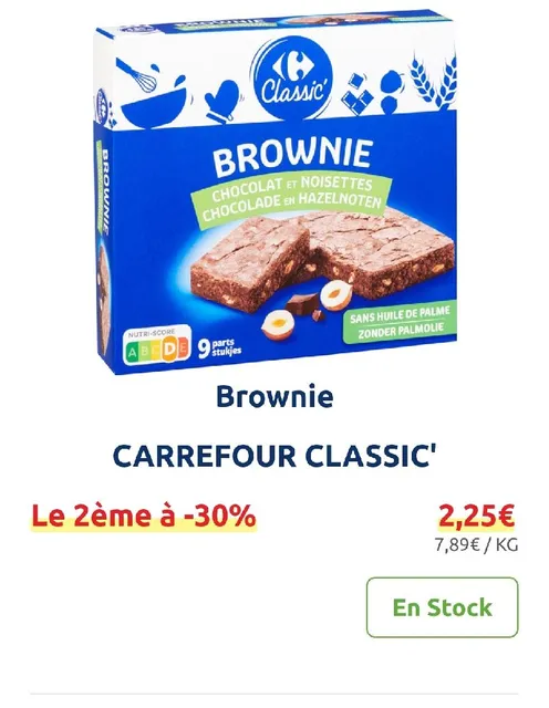 Brownie carrefour classic