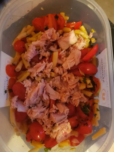 salade de tomate cerise haricot jaune et thon