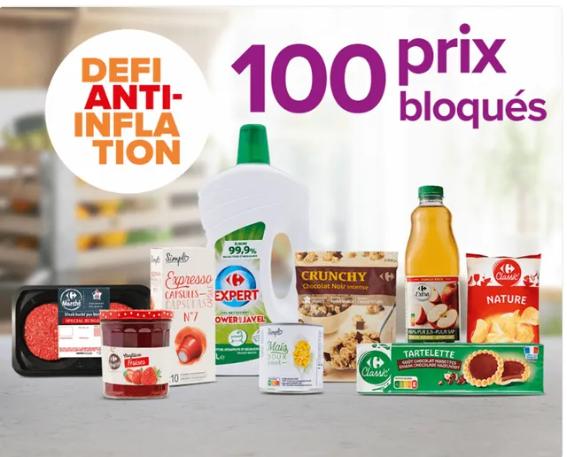 Défi anti-inflation : Carrefour bloque le prix de 100 produits