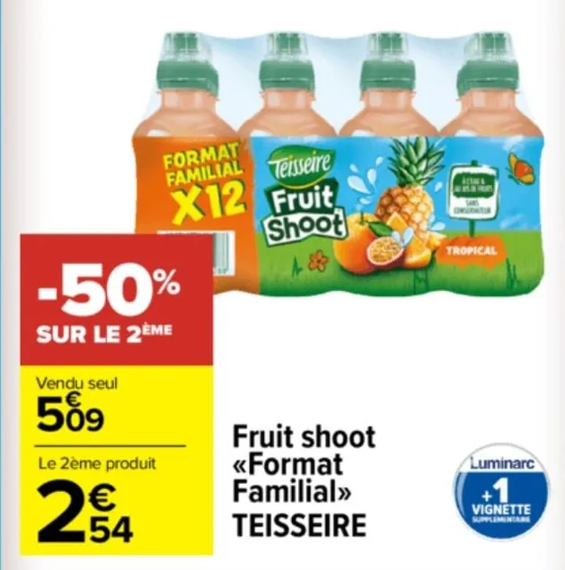 Fruit shoot Format familial x24 à 7€63
