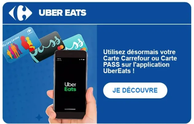 Nouveau avec l'appli Uber Eat