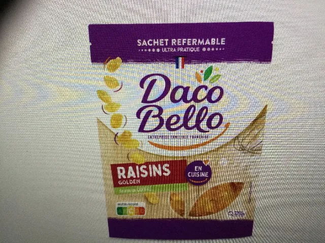 Raisins GOLDEN DACO BELLO 2,90€ le 2ème à -68%