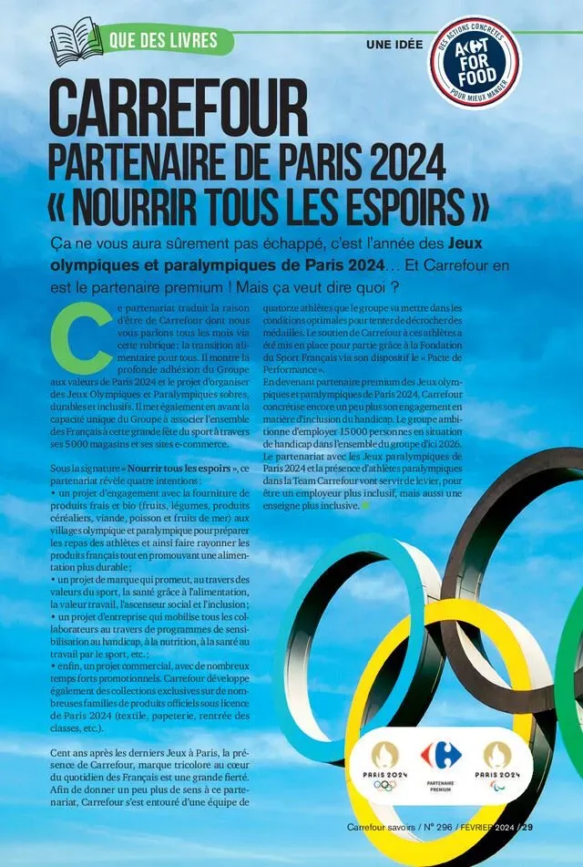 Carrefour partenaire de Paris 2024