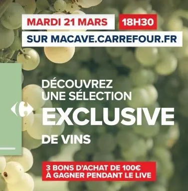 Live Shopping Foire aux Vins Mardi 21 Mars 18h30 - 2