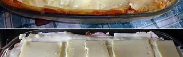 Lasagne jambon et fromage à raclette