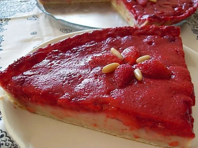 Tarte aux fraises, crème pâtissière au Grand Marnier