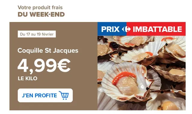 Super promo du week end pour les coquilles Saint Jacques ! - 2