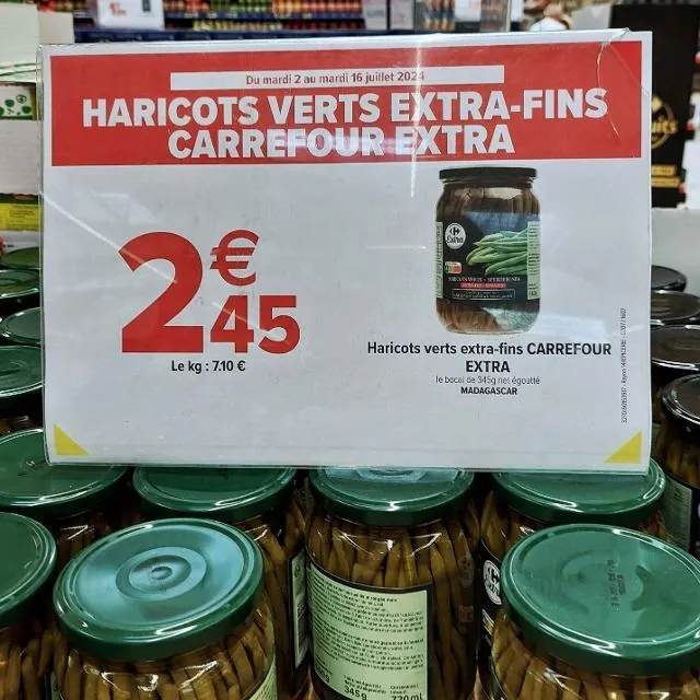 HARICOTS VERTS EXTRA-FINS CARREFOUR EXTRA