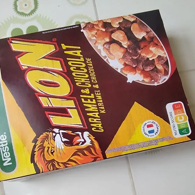 Céréales caramel & chocolat LION
