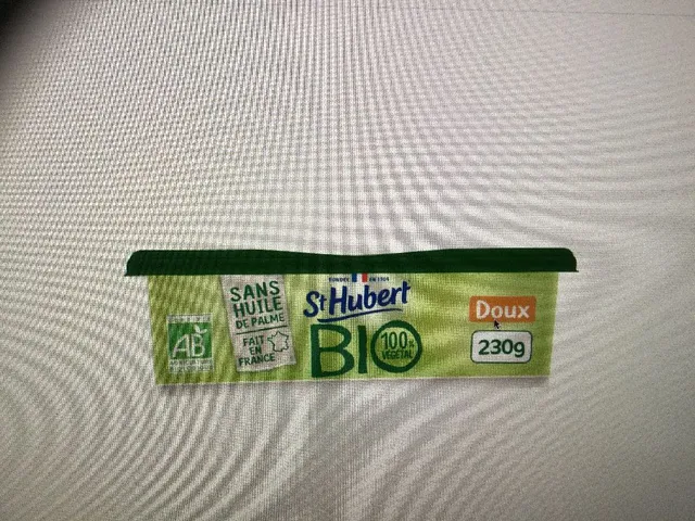 Margarine Doux Bio 100% Végétal SAINT HUBERT