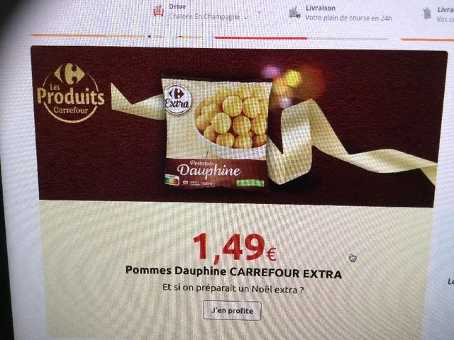 Pommes Dauphine CARREFOUR EXTRA 1,49€ les 500. g