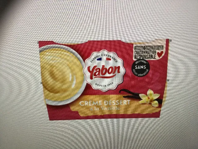 Crème dessert à la vanille YABON  PROMO