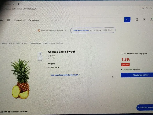 Ananas 🍍 Extra Sweet à 1,39€