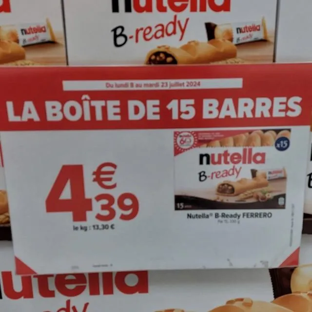 Biscuits Fourrés Noisettes et Cacao NUTELLA B-READY