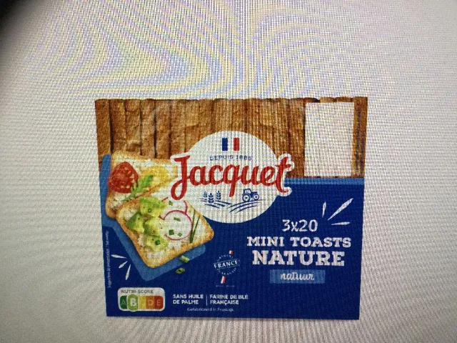 Toasts nature mini JACQUET 1,35€ le 2ème à -60%