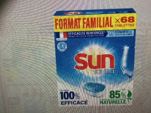 70% d’économies sur les Tablettes lave-vaisselle Format Familial SUN